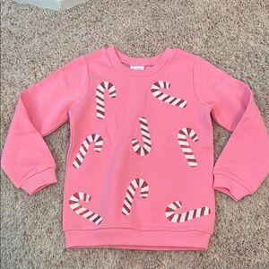 Mud Pie Pink Striped Sweatshirt Hoodie